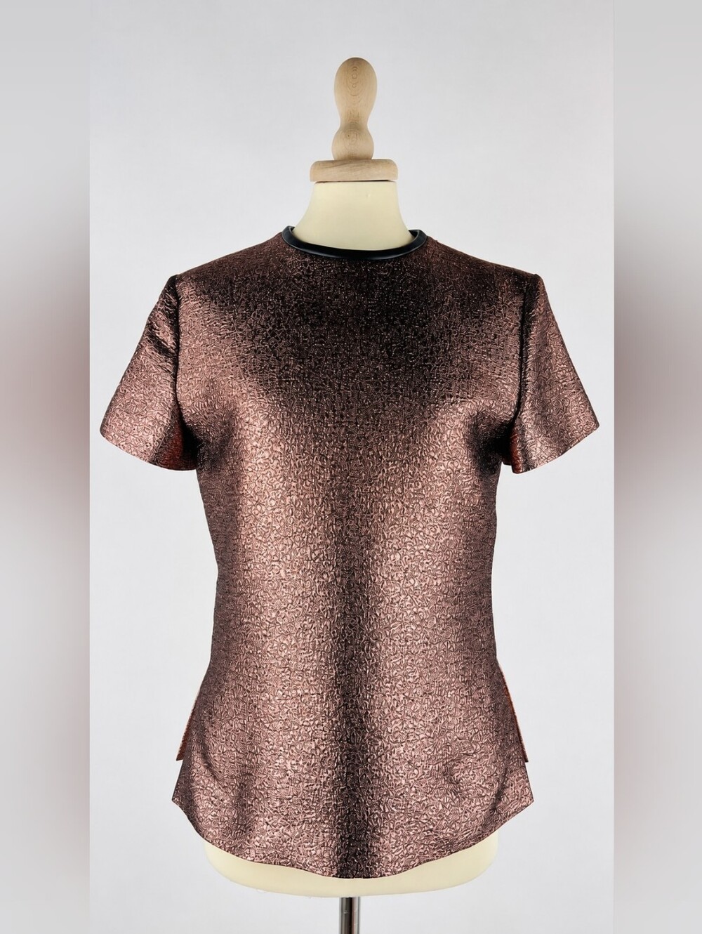 Louis Vuitton Metallic Short-Sleeve Women's Top Sm